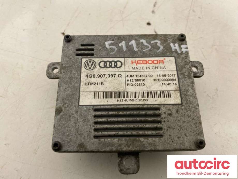 Styreenhet xenon/ballast til Škoda Superb, 2015-->> (Type III)  (KEBODA|4G0907397Q)