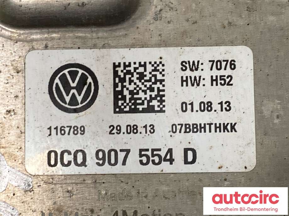 Styreenhet haldex/kardang til Audi A3 2012-2016 (Type III, Fase 1) (0CQ 598 554|)