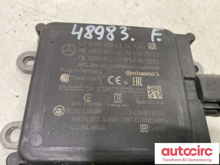 Sensor radar til Mercedes EQA 2021-->>  (A 000 900 41 34|A 000 900 28 39|)