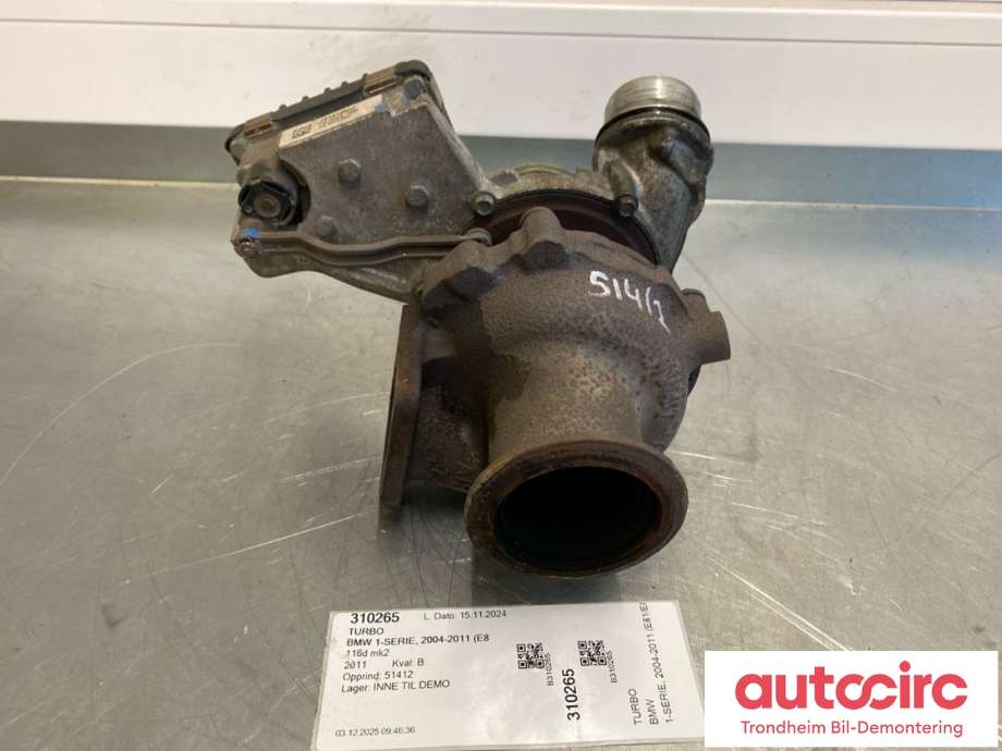 Turbo til BMW 1-Serie, 2004-2011 (E81/E82/E87/E88) (E81/E82/E87/E88) (GARETT|11657810190)