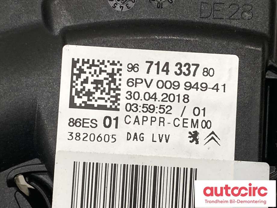 Pedal gass til Citroën C4, Cactus 2018-2021 (Fase 2)  (..|1601CW|)