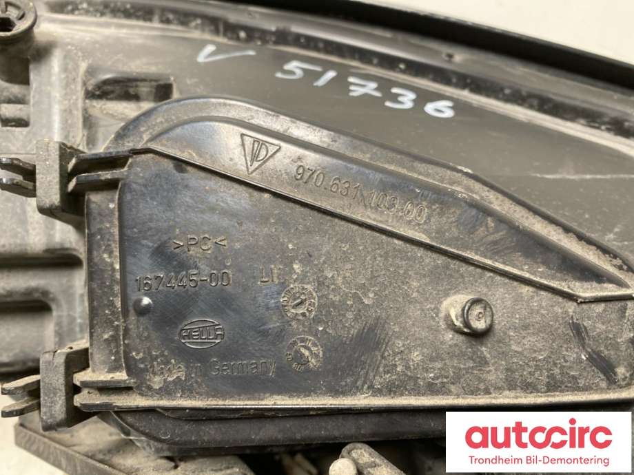 Frontlykt venstre xenon til Porsche Panamera 2009-2017 (Type I) (970) (970) (HELLA|97063198310|97063198302|1ZT00963975)