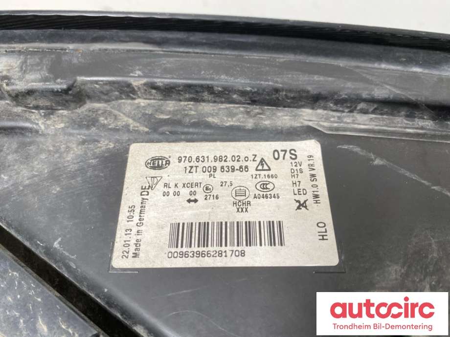 Frontlykt høyre xenon til Porsche Panamera 2009-2017 (Type I) (970) (970) (REDUSERT PRIS|97063198410|97063198202|1ZT00963966)