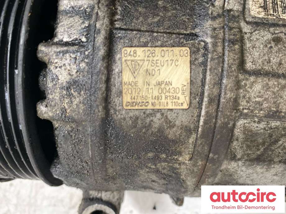 Aircondition kompressor til Porsche Panamera 2009-2017 (Type I) (970) (970) (DENSO|94812601103|)