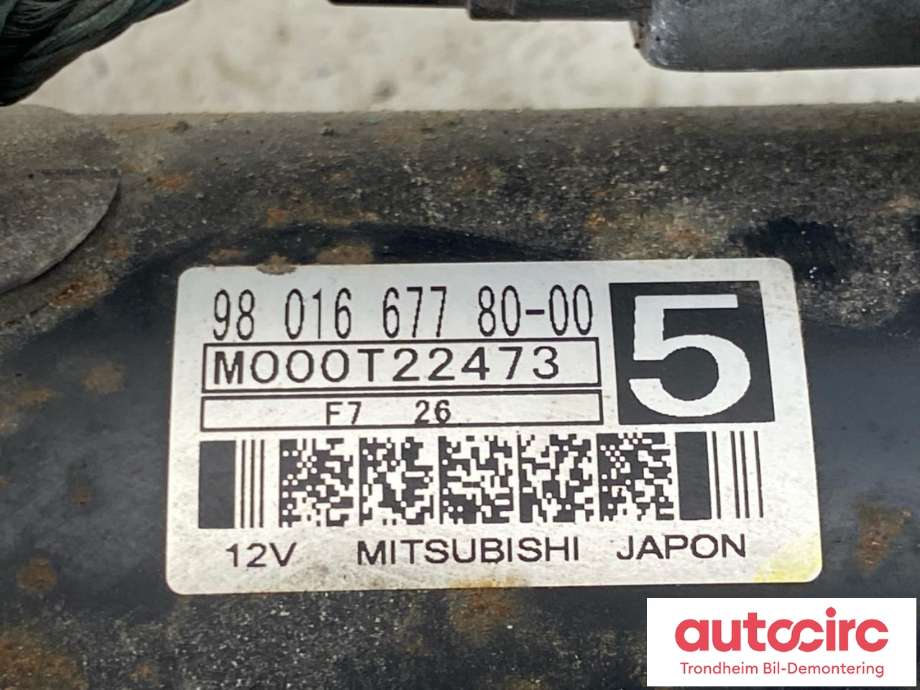 Starter diesel til Peugeot 5008 2017-->> (Type II)  (..|9801667780|5802Z8|5802EG)
