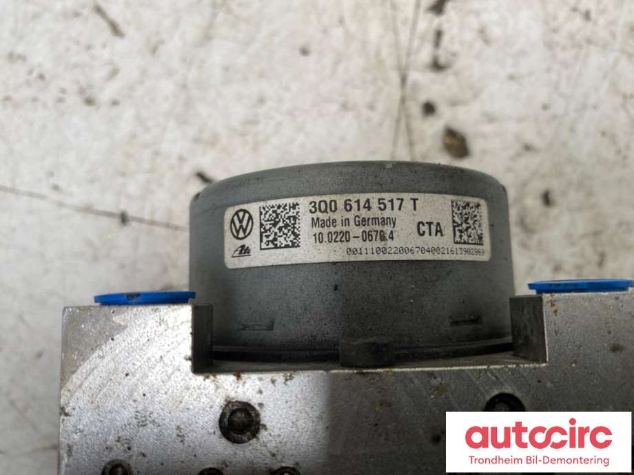 ABS sentral til Škoda Octavia 2013-2016 (Type III, Fase 1)  (..|3Q0907379T|3Q0614517T|)