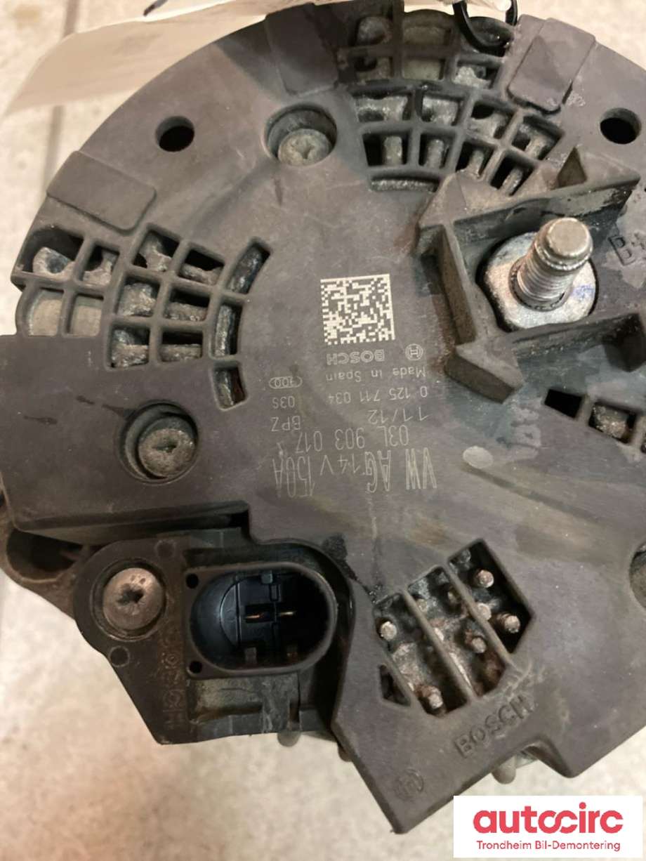 Dynamo diesel til Audi A4 2007-2014 (Type IV) (B8) (B8) (BOSCH|03L903017E|03L903017F|04L903017| 04L903017E| 04L903017D)