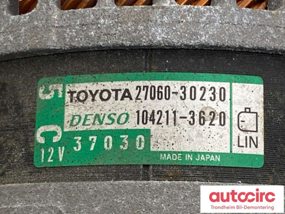 Dynamo diesel til Toyota Hilux 2020-->>  (DENSO|27060-30230|2706030230|)
