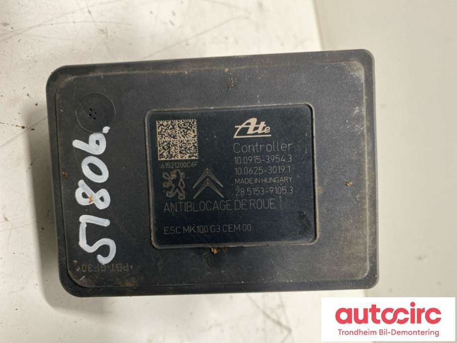 ABS sentral til Peugeot 2008 2013-2019 (Type I) (ATE|1613457280|1617387780|9813805380)