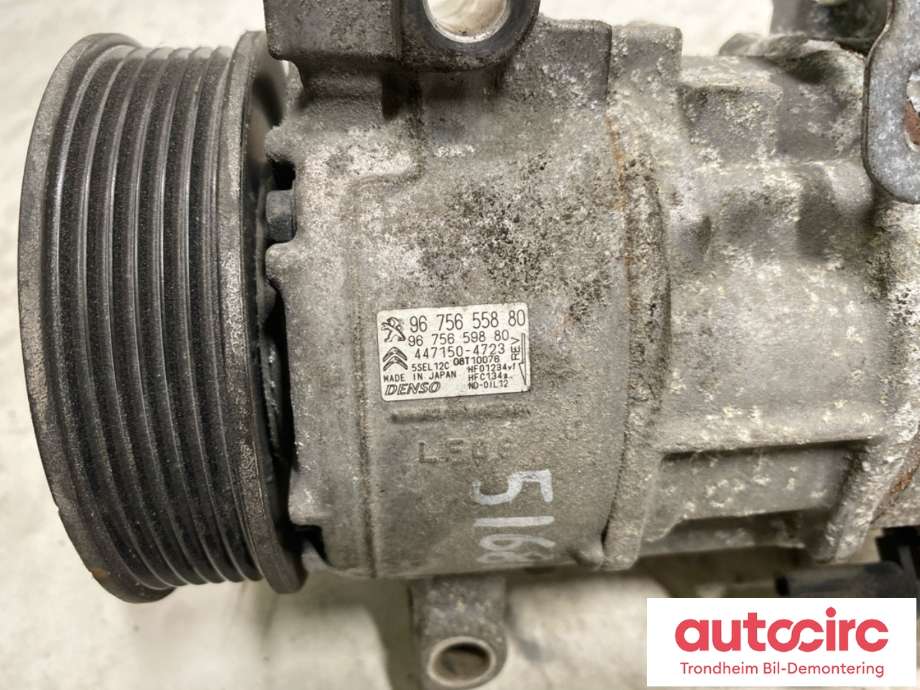 Aircondition kompressor til Citroën C4, Cactus 2014-2017 (Fase 1)  (DENSON|96 756 558 80|447150-4723|)
