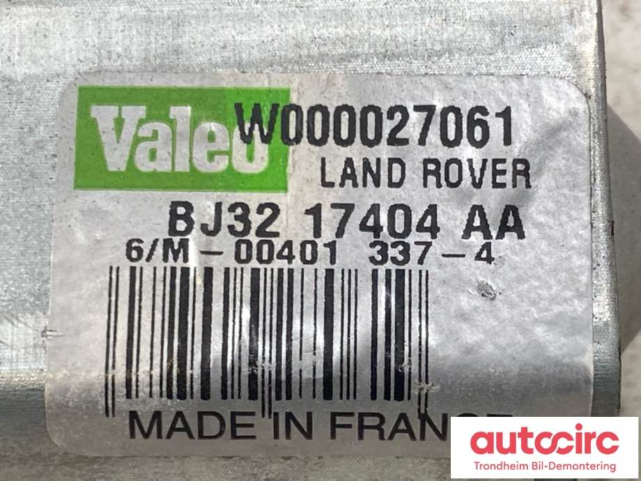 Viskermotor bakrute til Land Rover Range Rover, Evoque 2011-2019 (Type I)  (LR024226|BJ3217404AA|)