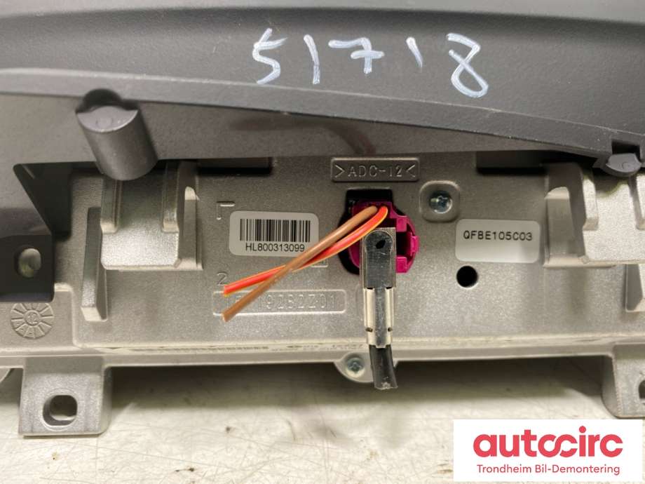 Bilstereo navigasjon skjerm til BMW 1-Serie 2011-2015 (Fase 1) (F20/F21) (F20/F21) (L7 CID HIGH|65509292245|9292245 02 0|)
