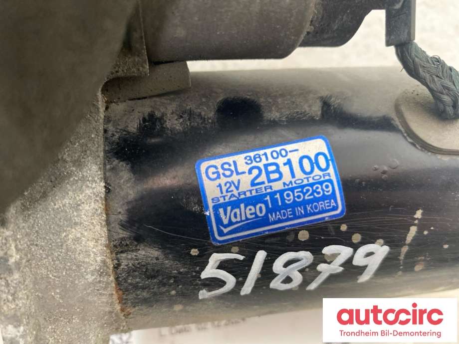 Starter til Hyundai i30 2007-2012 (Type I)  (VALEO|361002B100|1195239|)