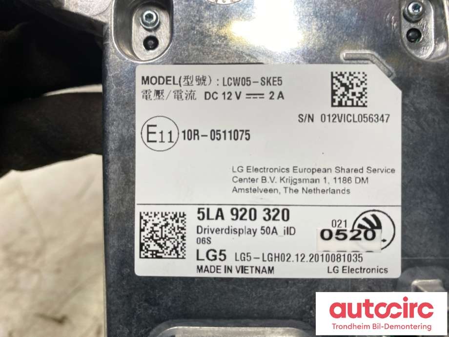 Instrumentpanel til Škoda Enyaq 2021-->>  (..|5LA 920 320 A|)