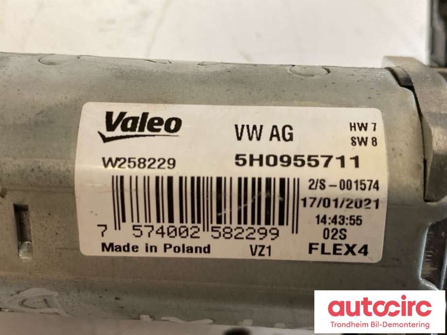 Viskermotor bakrute til Škoda Enyaq 2021-->> (VALEO|5H0955711|5H0955711B|)