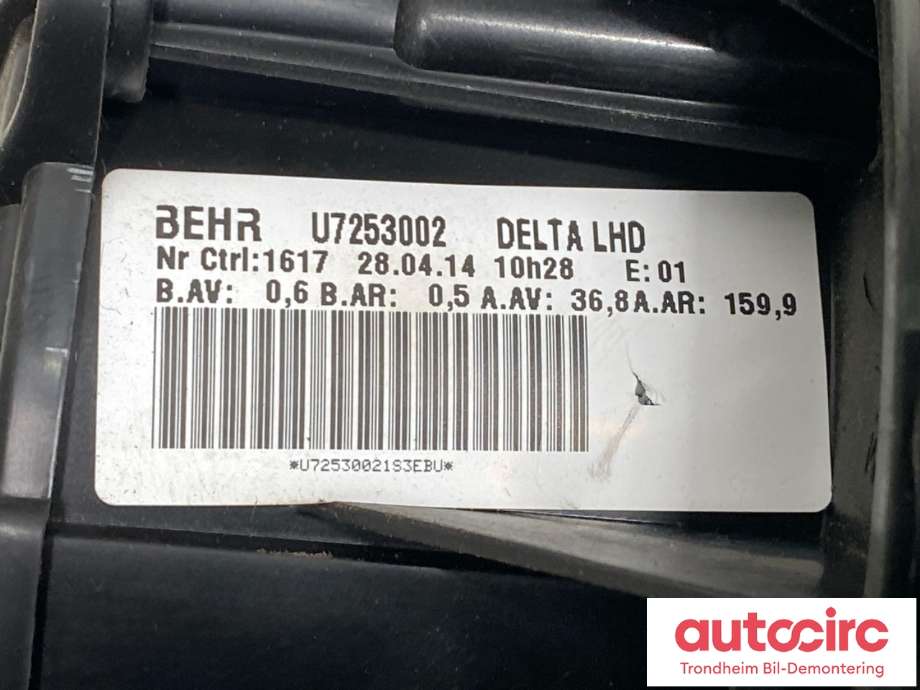 Varmeapparat motor til Opel Zafira Tourer 2012-2018  (BEHR|13276230|)