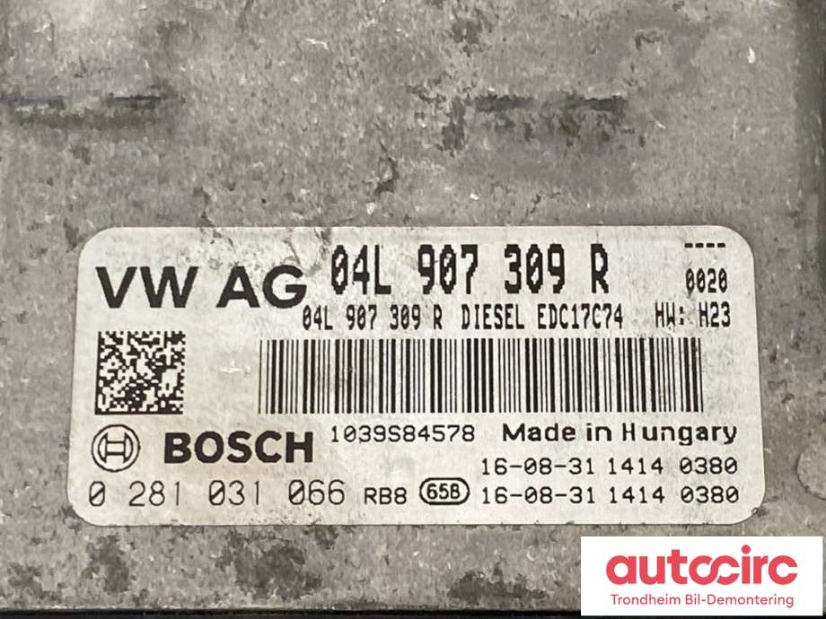 Styreenhet motor til VW Passat 2015-2019 (Fase 1) (B8) (B8) (..|04L906026GK|04L 907 309 R|)