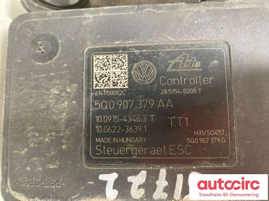 ABS sentral til Audi A3 2012-2016 (Type III, Fase 1)  (ATE|5Q0614517T|)