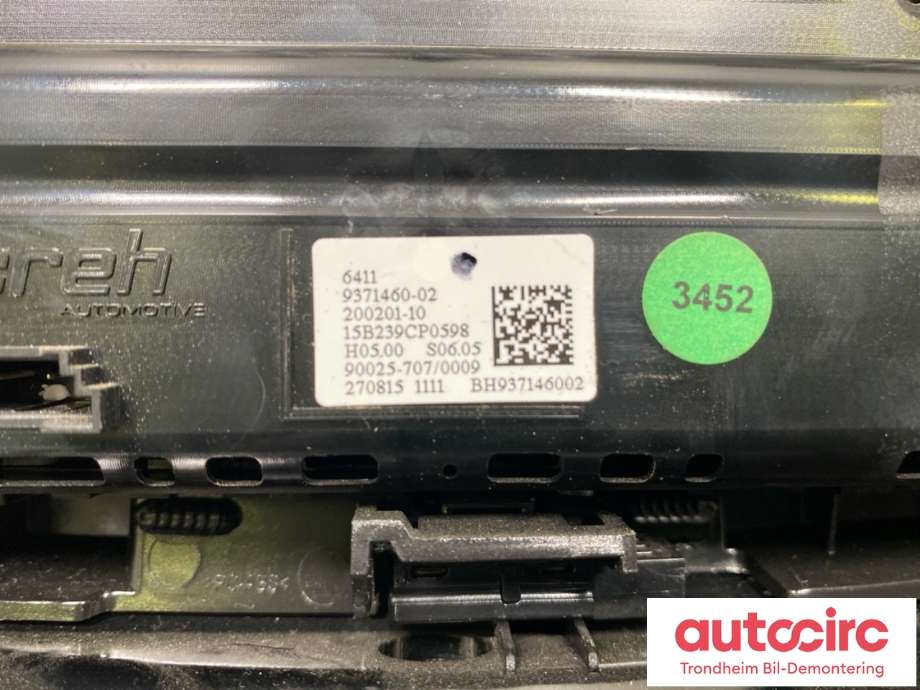 Bilstereo betjeningspanel til BMW X1 2015-2022 (F48) (F48) (..|64 11 9 371 460|64 11 9 371 455)