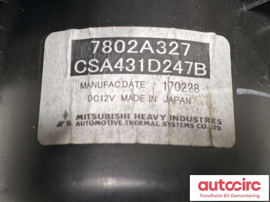 Varmeapparat motor til Mitsubishi Outlander 2015-->> (Type III, Fase 2)  (7802A327|)