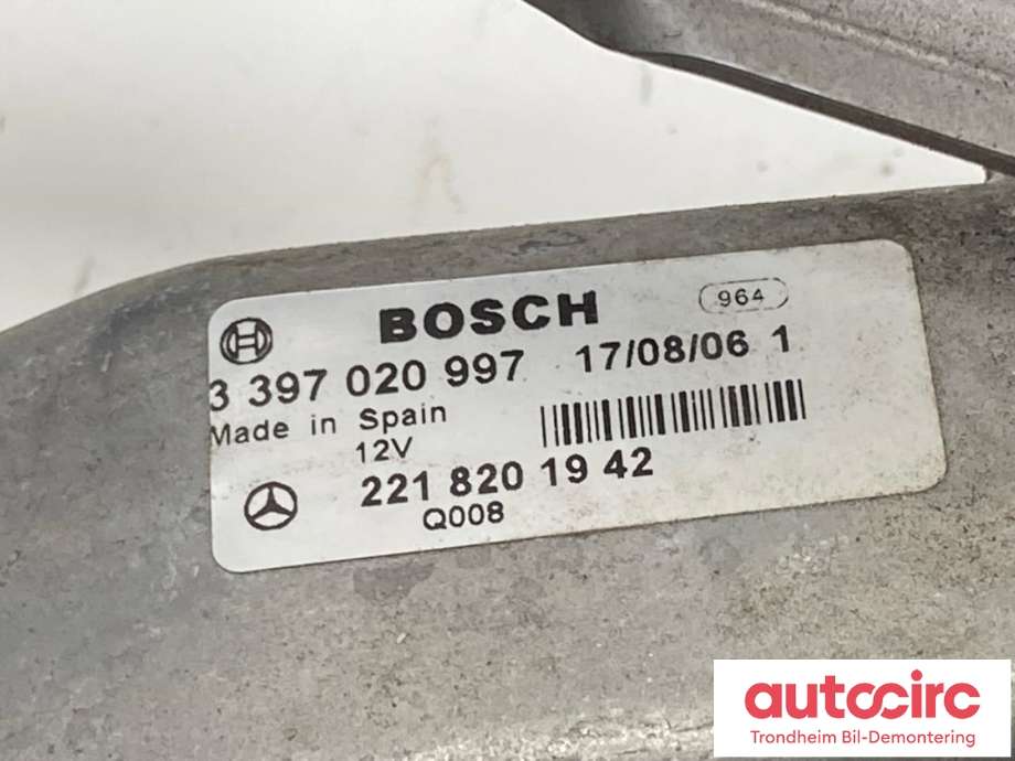 Viskermotor foran venstre til Mercedes S-Klasse 2005-2013 (W221) (W221) (BOSCH|A2218201942|A2218204342| 3397020997| 0390241939)