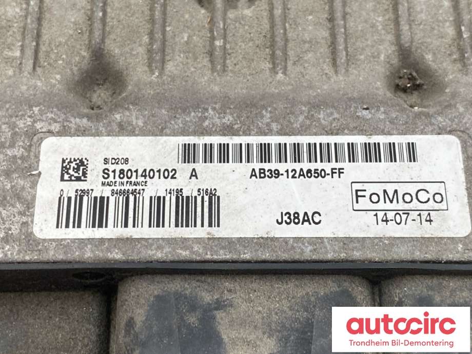 Styreenhet motor til Ford Ranger 2012-2015 (FOMOCO|AB39-12A650-FF|AU7Q-12A650-PC|5242932)