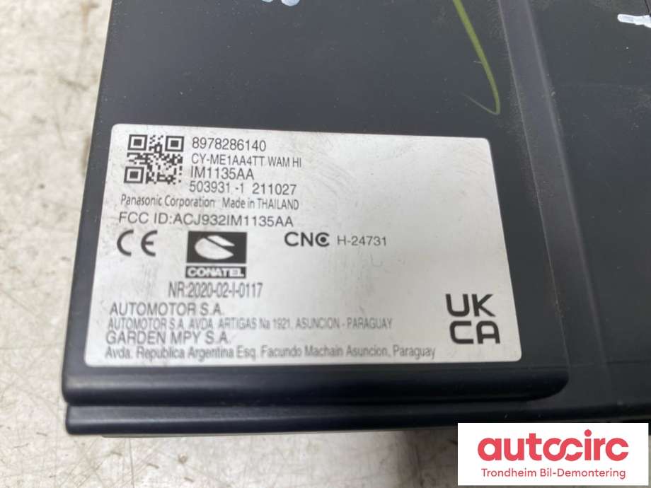 Styreenhet diverse til Isuzu D-Max 2021-->> (Type III) (PANASONIC CORPORATION|8978286140|)