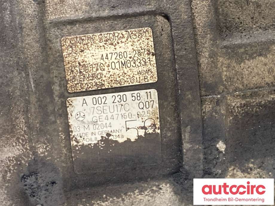 Aircondition kompressor til Mercedes R-Klasse 2006-2013 (W251) (W251) (DENSO|A0022305811|A 002 230 58 11|)