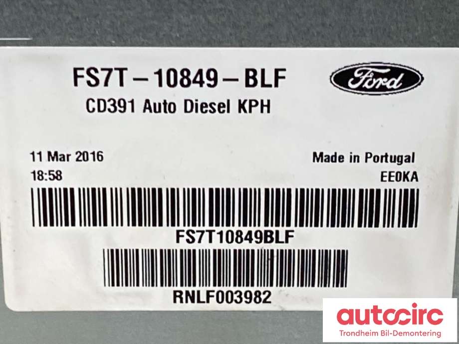 Instrumentpanel til Ford Mondeo 2014-2019 (Type V, Fase 1)  (..|FS7T-10849-BLF|2164535|GS7T-10849-BLE)