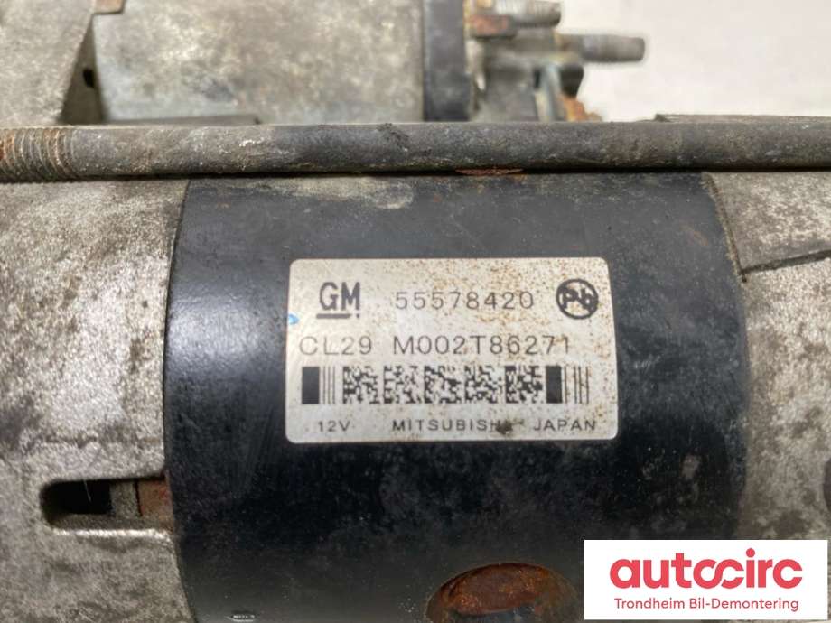 Starter diesel til Opel Astra J 2010-2015  (MITSUBISHI ELECTRIC|55578420|95520322|M002T86271)
