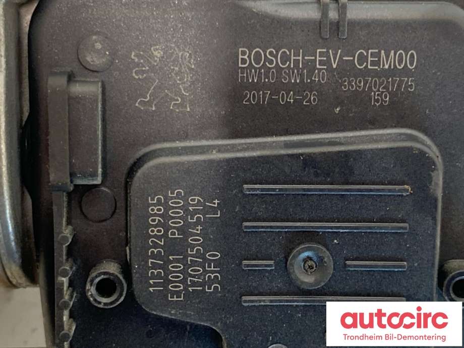 Viskermotor frontrute til Peugeot 3008 2016-->> (Type II)  (BOSCH|9810989580|9824762480|)