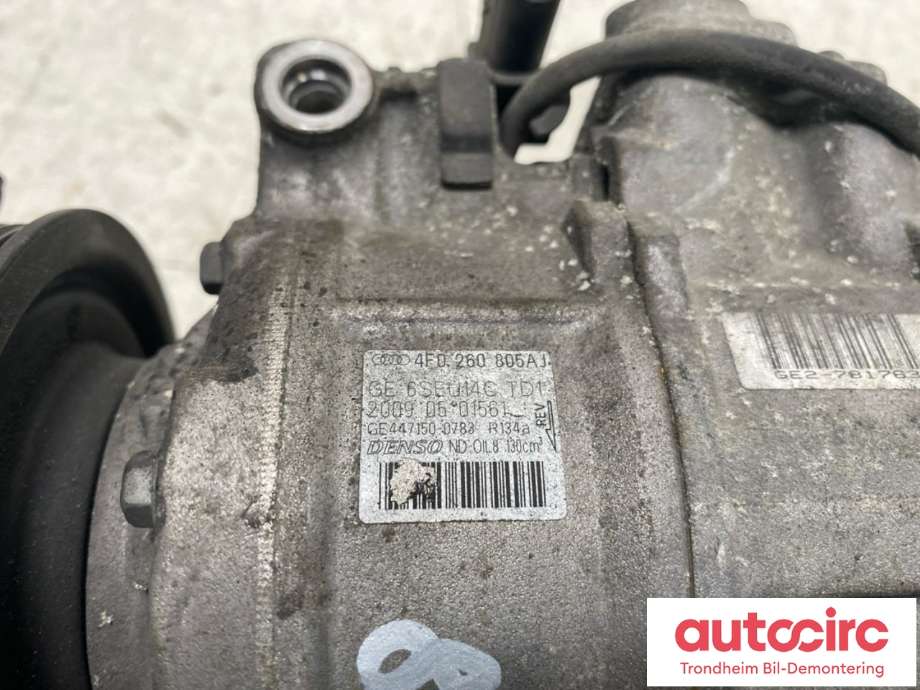 Aircondition kompressor til Audi A6, Allroad 2008-2011 (Type II, Fase 2) (C6) (C6) (DENSO|4F0260805AJ|4F0 260 805 AJ|)