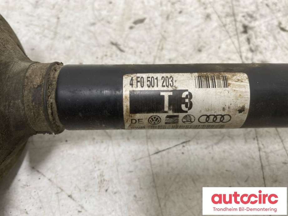 Drivaksel venstre bak, diesel/automat til Audi A6, Allroad 2008-2011 (Type II, Fase 2) (C6) (C6) (..|4F0501203|4F0501203X|4F0 501 203 X| 4F0 501 203)