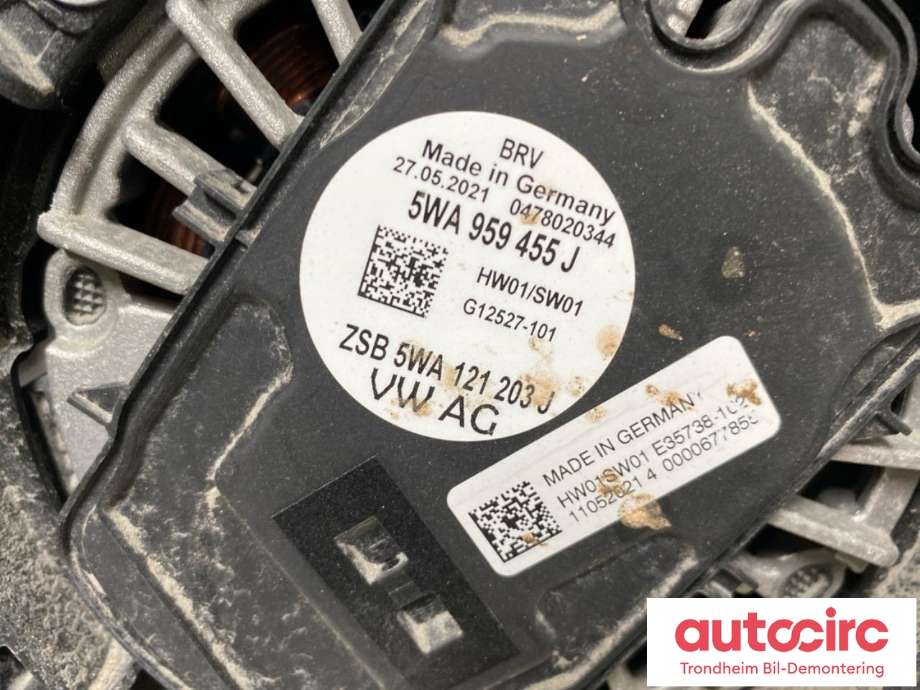Kjølevifte elektrisk til VW Golf VIII 2020-->>  (..|5WA 121 203 J|5WA 121 203 B|)
