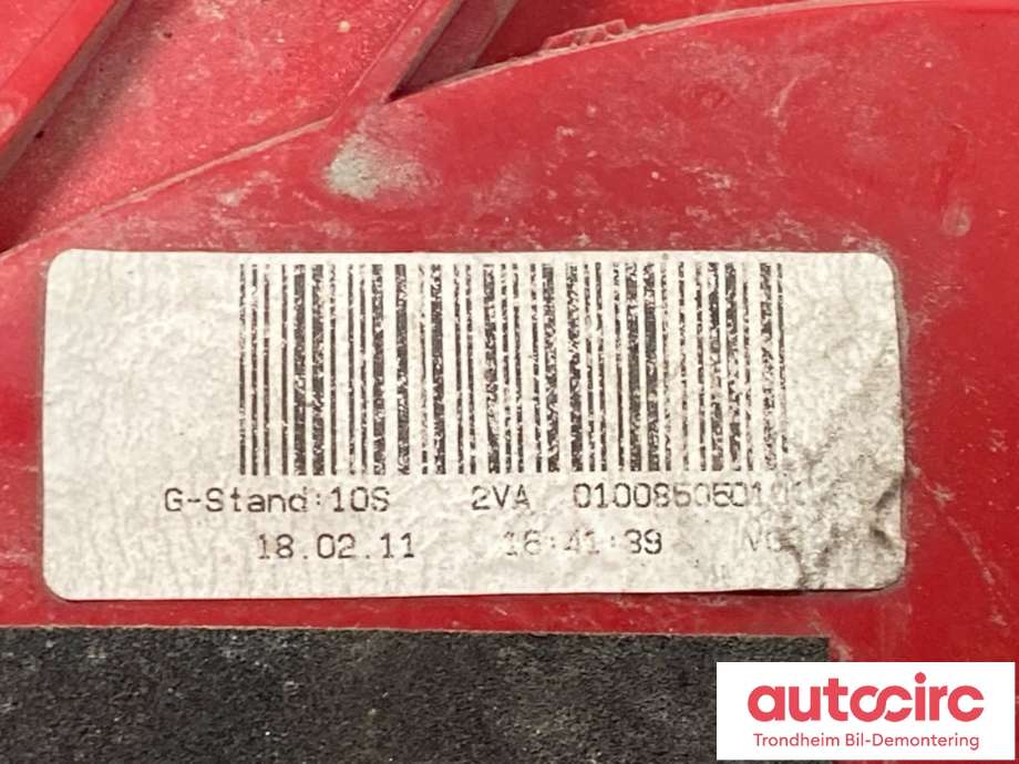 Baklykt venstre ytre til Audi A4 2007-2014 (Type IV) (B8) (B8) (8K5945095K|)