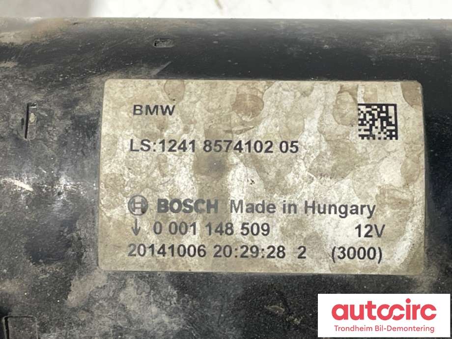 Starter diesel til BMW 3-Serie 2012-2018 (F30/F31/F34) (F30/F31/F34) (BOSCH|12418574102|12418581099|)