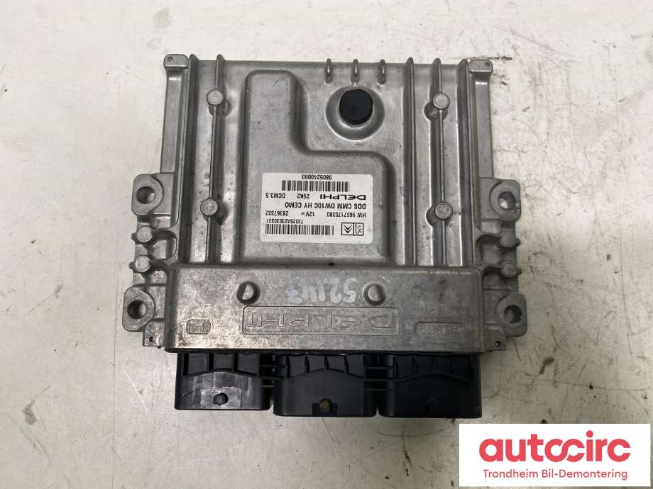 Styreenhet motor til Peugeot 508 2011-2014 (Type I, Fase 1)  (DELPHI|1608066980|1677623280|9667175380|28367332|)