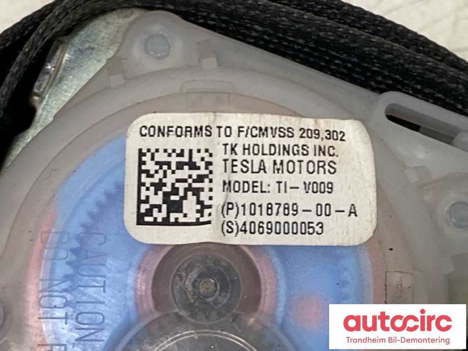 Sikkerhetsbelte bak venstre til Tesla Model S 2013-2016 (Fase 1)  (1018789-00-A|)