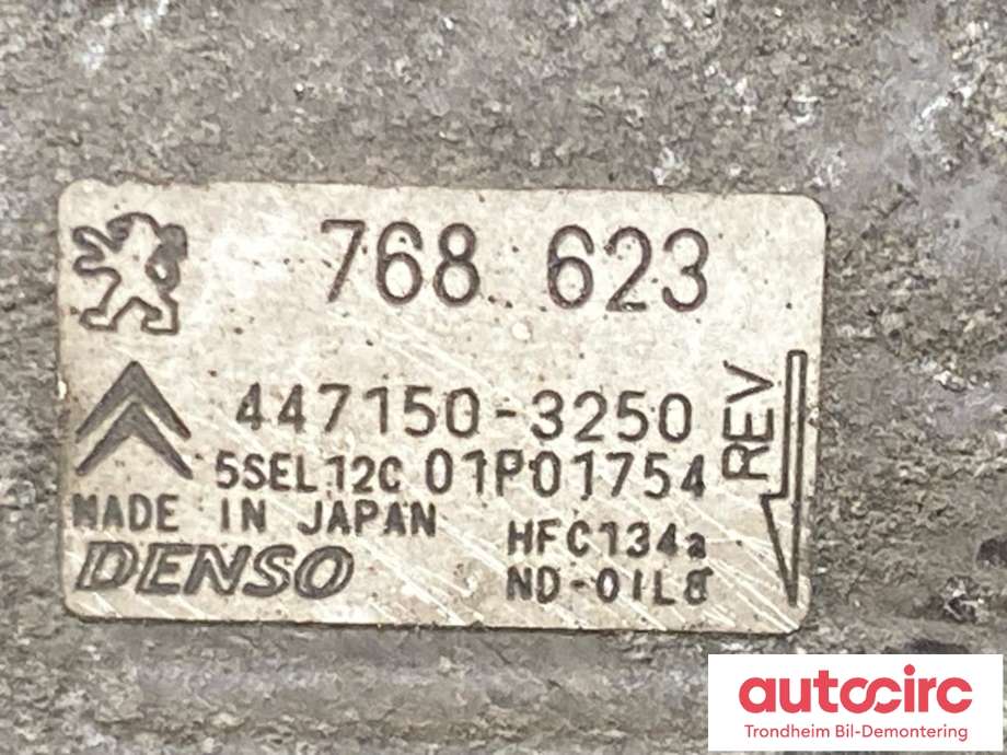 Aircondition kompressor til Citroën DS5 2012-2017  (DENSO|9676862380|9822101380|1606467480)
