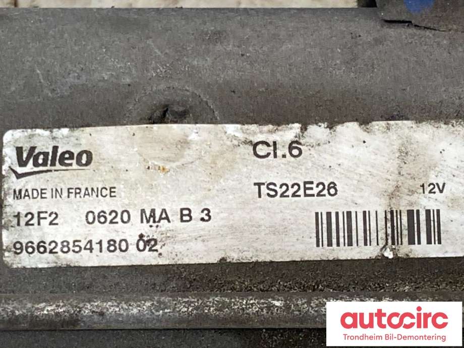 Starter diesel til Citroën DS5 2012-2017 (VALEO|9662854180|5802AE|5802CE)