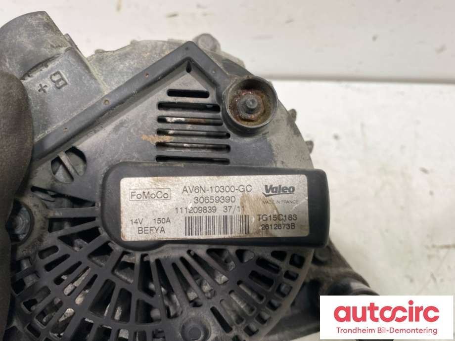 Dynamo diesel til Ford Mondeo 2011-2014 (Type IV, Fase 2)  (VALEO|2260730|1857696|AV6N-10300-GE. REAV6N-10300-GC)