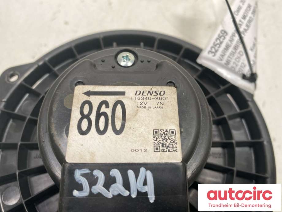 Varmeapparat motor til Mitsubishi Pajero 2007-2016 (Type IV, Fase 1)  (DENSO|7801A502|116340-8601|)