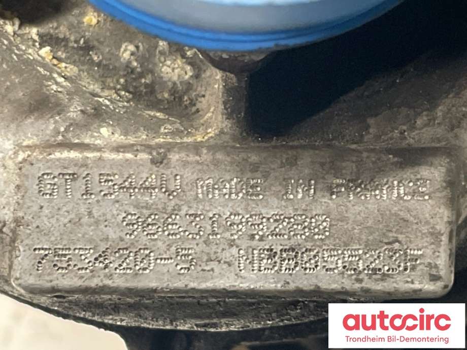 Turbo til Peugeot 5008 2010-2017 (Type I)  (GARRETT|0375 J6|0375 J8|9663199280)