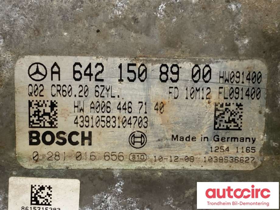 Styreenhet motor til Mercedes CLS 2011-2017 (C218) (C218) (BOSCH|A6421508900|0 281 016 656|A 006 446 446 71 40)
