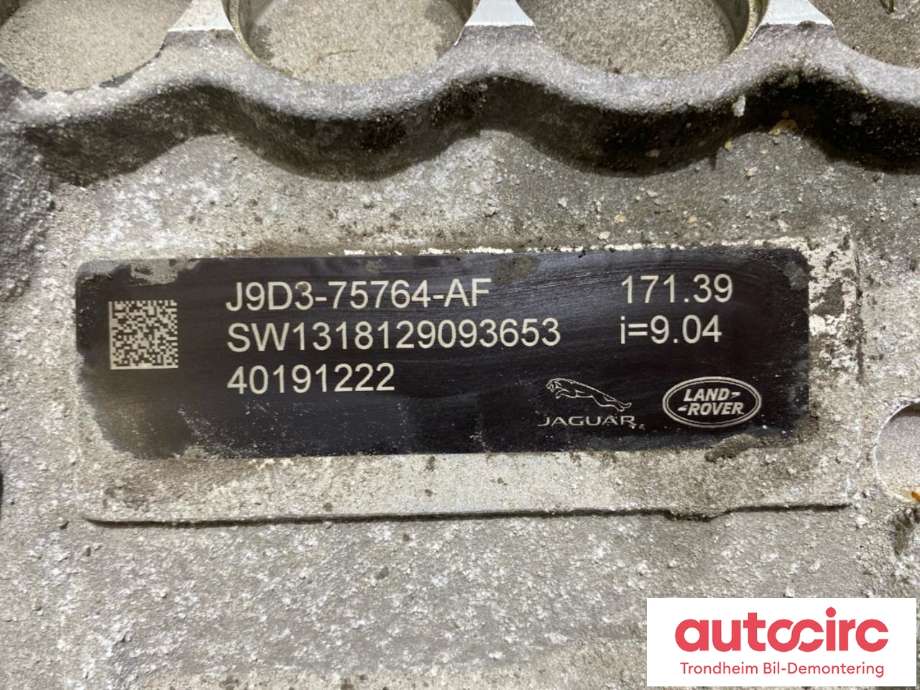 Motor elbil bak til Jaguar I-PACE 2018-->> (...|T4K9605|J9D375764AG|T4K20799| J9D375764AN)