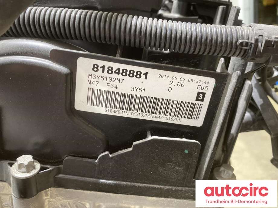 Motor diesel til BMW 4-Serie 2013-2020 (F32/F33/F36) (F32/F33/F36) (N47D20C|11 00 2 334 003|11 00 2 334 004|)