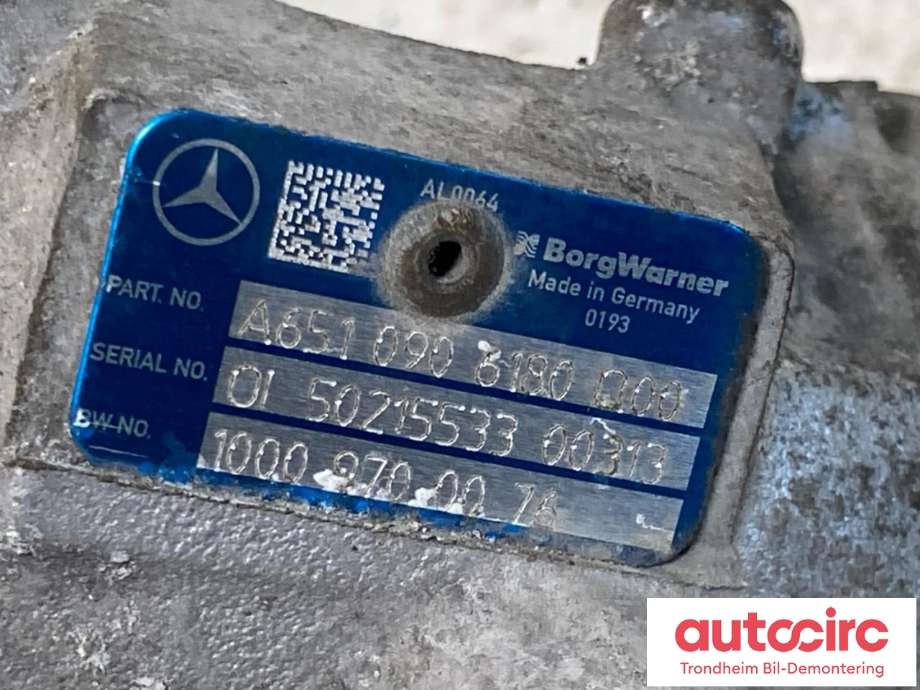 Turbo til Mercedes GLK 2008-2015 (X204) (X204) (..|A6510905780|A6510960540|)