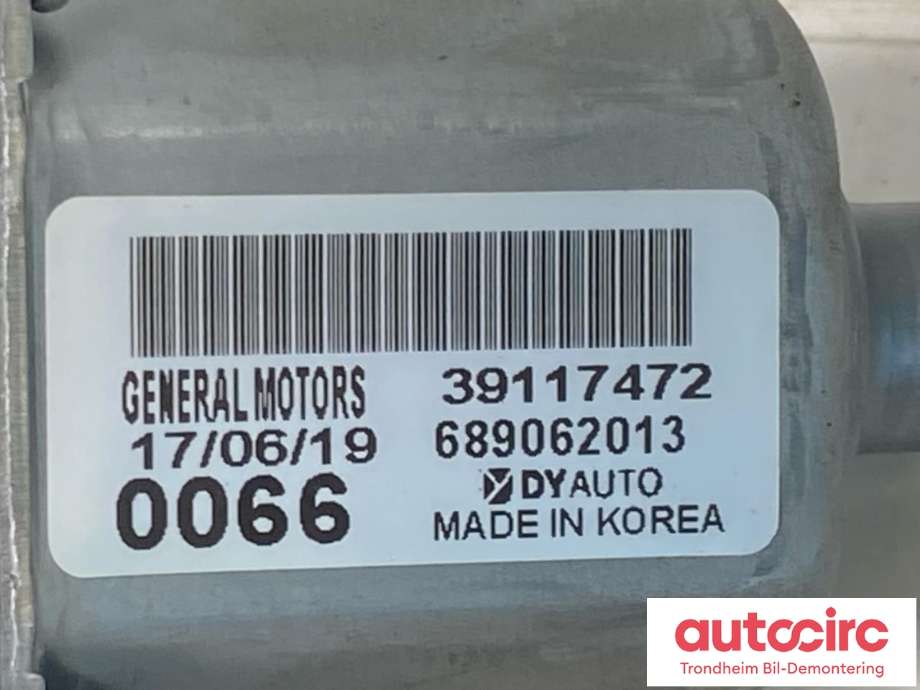 Viskermotor bakrute til Opel Insignia B 2017-->>  (..|39117472|39136727|)