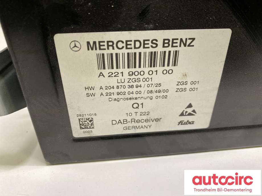 Styreenhet DAB til Mercedes E-Klasse 2009-2013 (Fase 1) (W212) (W212) (FUBA|A2219000100|A 221 900 01 00|)