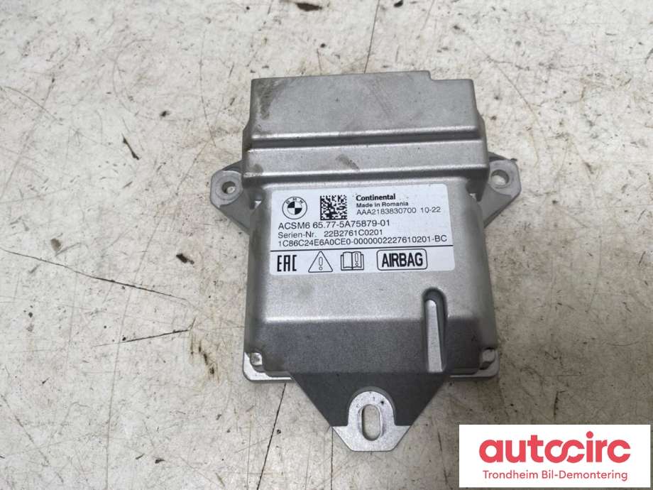 Styreenhet airbag hovedsensor til BMW iX, 2021-->> (I20) (I20) (CONTINENTAL|65775A75879)